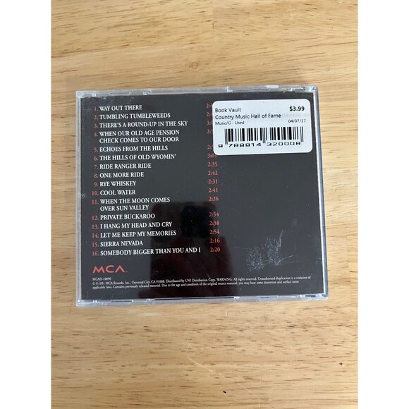 The Country Music Hall Of Fame CD Sons Of The Pioneers MCA Records 1991 - Picture 3 of 3